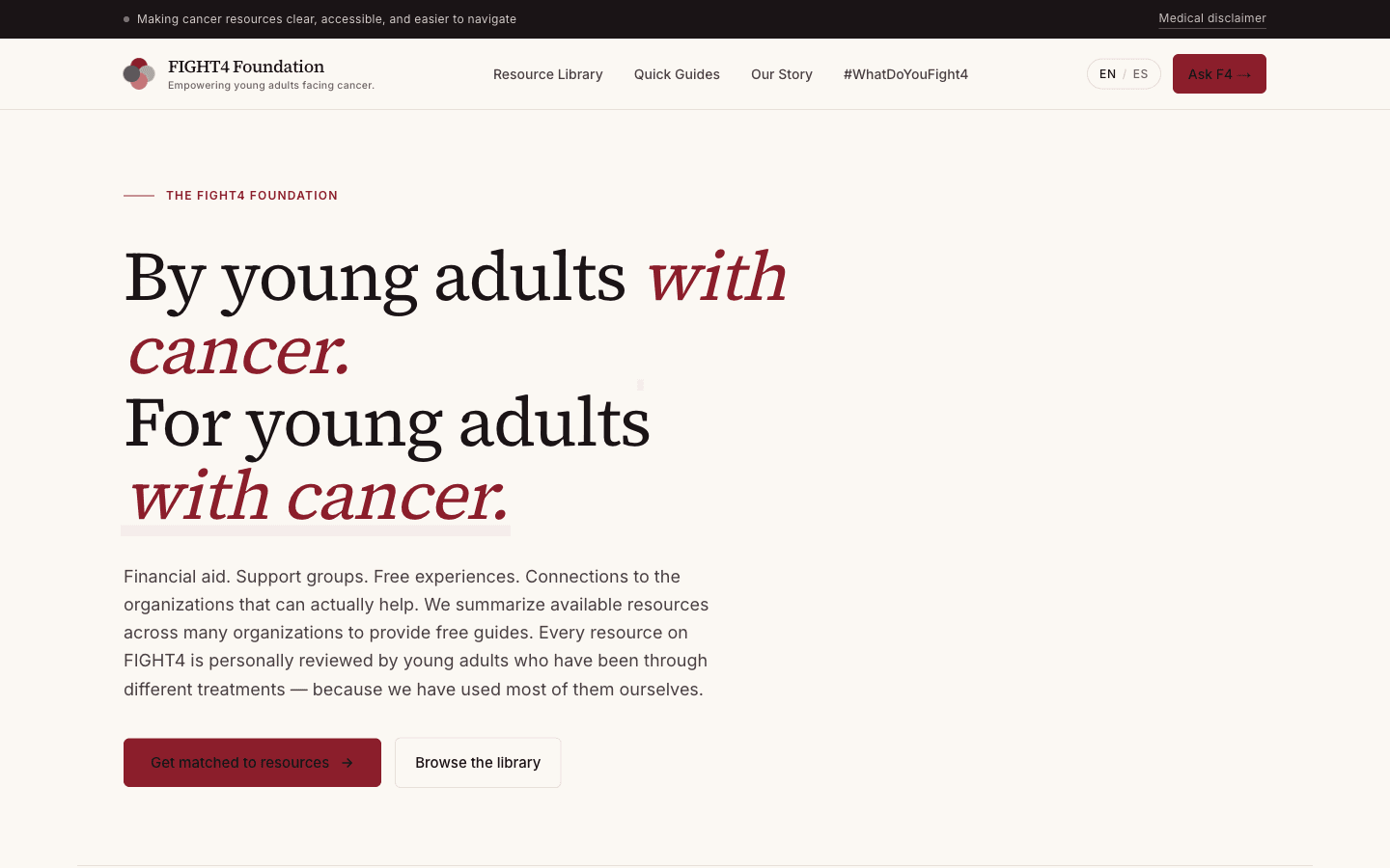 FIGHT4 Foundation — bilingual cancer nonprofit